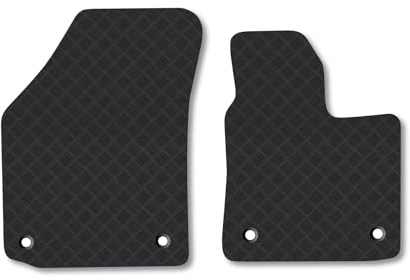 Fits VW Caddy (2004-2015) 3mm Rubber Car Mats | Tailored Fit Durable Floor Mats Full Coverage Protection Waterproof Accessories Easy Clean Anti Slip Made in the UK
