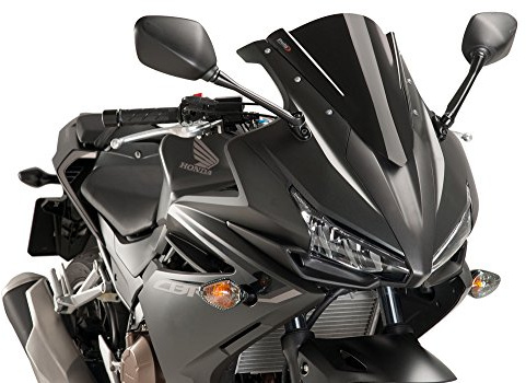 Puig 8903N Racing Screen for Honda CBR500R 16'-17', Black
