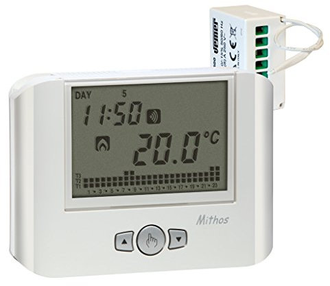 Cronotermostato Mithos GSM RF Bianco Settimanale da Parete con Controllo Remoto via App + Attuatore Remoto