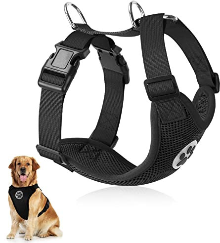 SlowTon Hundegeschirr für Hunde, No Pull Sicherheitsgeschirr Kleine Mittlere Hunde Brustgeschirr Dog Harness Weich Gepolstert Atmungsaktiv
