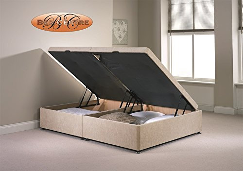 Divan Ottoman Side Lift Storage Bed Single 4'6 Double 5ft King Size Chenille (5FT Kingsize, Mink)