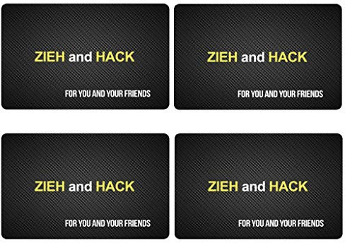 M&M Smartek Karte im Carbon Look im EC-Karten/Personalausweis Format für ihren Schnupftabak - Snuff - Dosierer etc. (4er Set)