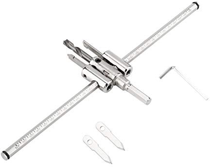 30-300mm Trépan de Scie Circulaire Argent réglable Outil de bricolage