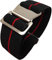 Max Französische Marine Nationale elastische Nylon-Militärbänder für Taucher, Fallschirm-Uhrenarmbänder, 20 mm, 22 mm, 20 mm