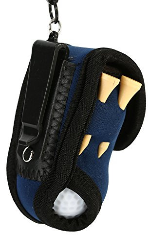 VBESTLIFE Golfball Tasche Halter Clip Utility Pouch Portable Sport Zubehör mit Tees und Bälle Handtasche für -Liebhaber(Blau) Freizeitsport