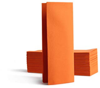 Alvotex CHIC Airlaid 50 Servietten, 1/8 Falten Stoffähnlich, hochwertige Einwegserviette, 32x40 cm, Orange