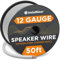 InstallGear 14 Gauge Tinned OFC Heavy Duty Boat Marine Speaker Wire (12 Gauge & 50ft)