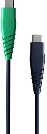 Skullcandy Line USB-C-Ladekabel, 60 W USB-C zu USB-C mit Schnellladefunktion für iPad/Mini/Pro/Air, Macbook Pro, Samsung Galaxy, Switch, 120 cm – Blau/Grün (Auslaufmodell)
