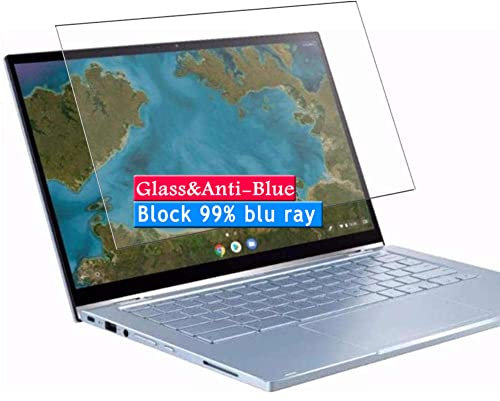 Vaxson Anti Blaulicht 9H Panzer Schutz Glas kompatibel mit ASUS Chromebook Flip C433 / C433TA 14 Schutzfolie Bluelight Display schutz folie Panzerfolie SchutzGlas folien PanzerGlas Neue