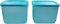 Tupperware Cubix - Recipiente para frigorífico (plástico, 1000 ml, 2 unidades), color azul