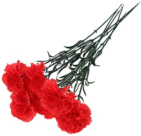 ABOOFAN 7 KüNstliche Nelken-Picker, 37 cm GroßE KüNstliche Nelken Als VasenfüLler, Simulierte Seidenblumen Zum Muttertag, Zur BlumenstraußHerstellung