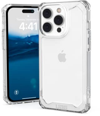 URBAN ARMOR GEAR UAG Designed for iPhone 14 Pro Case Translucent Clear Ice 6.1 Plyo Lightweight Slim Shockproof Transparent Protective Cover Compatible with Wireless Charging