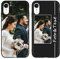 Yoedge Personalisierte Handyhülle für Apple iPhone XR Hülle Personalisiert 6,1, Schwarz Hülle mit Eigenem Foto Bedrucken Bild Text Individuelle Schutzhülle, Selbst Gestalten Handyhülle für iPhoneXR