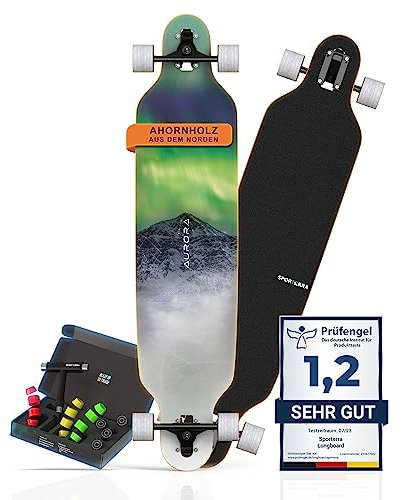 Sporterra Longboard [Sommer-Angebot] - Longboard Erwachsene und Jugendliche - Optimiert bis ins kleinste Detail für unvergessliche Abenteuer auf dem Long Board
