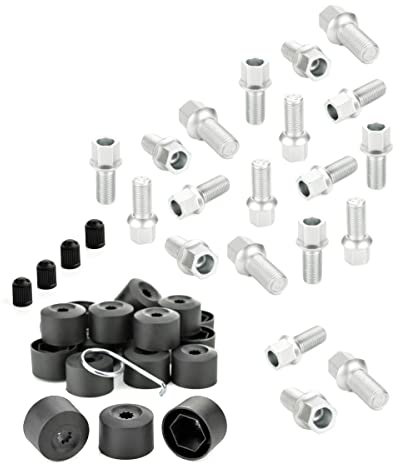 LST 20x Radbolzen mit Abdeckkappen Kugelbund M14x1,5x27 Polo