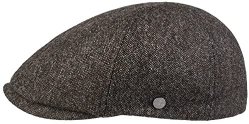 LIERYS Dunlap Wool Duck Flatcap Herrenmütze mit Schirm Wollcap Herbst Winter braun XXL (62-63 cm)