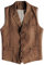 Tuikayoo Herren Western Herringbone Tweed Anzug Weste Wolle Slim Fit Weste (Braun,M)
