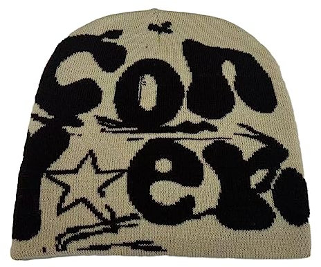 TONXX Y2K Hip-Hop Unisex Beanie Hut Männer Herbst und Winter Harajuku Stil Foto Requisiten Vielseitige Halloween Pile Bonnet