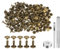 QUARKZMAN 100 Sets Ledernieten, 10 x 8 mm, Metall, Doppelkappe, Nieten, Druckknöpfe, Nieten, Verschlüsse mit 3 Setzwerkzeugen, Nieten für Lederhandwerk, DIY, Reparatur, Dekoration, Bronze