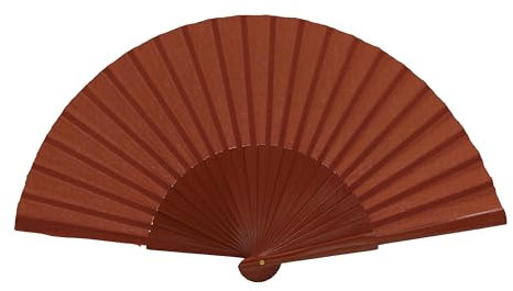 MAPIMANIA - Eventail Mariage Rouge Pliant en Bois en Bois laqué à la Main et Double Face | Ventilateur de Poche Femme Elegant | Eventail Japonais | éventail cérémonie élegant