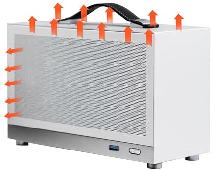 Caja De Computadora ITX - Maleta Pequeña De Aluminio ITX | Caja para PC ITX | Bastidor De Chasis De Estudio Abierto USB | Caja De Juegos De PC con Chasis Vacío para Computadora De Escritorio