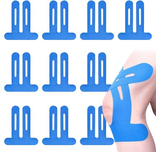 10 Stück PreCut Kinesiotapes Kinesiotapes Vorgeschnitten Profi Physio Tape Hautfreundlich & Wasserfestes & Elastisches Elastisches Sporttape Kinesiologie Tape Sport Tape zum Knieschmerzen, Ellenbogen