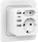 Mehrfachsteckdose mit USB, Doppelstecker für USB Steckdose，Mehrfachstecker mit 3 USB und 1 USBC Steckdose, Steckdoseadapter mit 4 USB Stecker, Steckdosenleiste mit USB C, Wand Ladegerät (red)