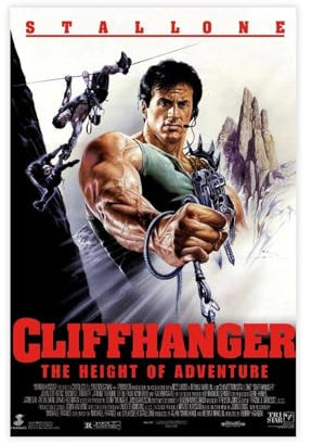 biegzc Cliffhanger (1993) Filmcover-Leinwandposter auf Leinwand, Poster, Schlafzimmer, Dekoration, Landschaft, Büro, Raumdekoration, Geschenk, 30 x 45 cm