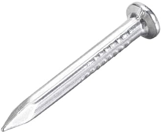 TOP-VIGOR Clout Nails 25mm, 100Pcs 2.4mm Silver Carpet & Upholstery Tacks | Galvanised Roofing Felt Tacks, Extra Large Head Clout Nails for Shed Roofing, Fencing, Woodwork, Furniture, Construction