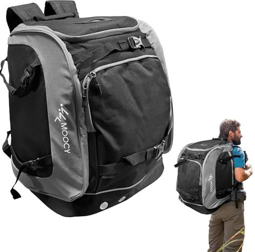 Skischuhtasche Sport, 65L Große Skitasche für Skischuhe Skischuhtasche, Leicht Sport Rucksack Skischuhtasche für Skifahren Camping Bergsteigen Radfahren Joggen Einkaufen Schule Ski Tasche Skisack Set