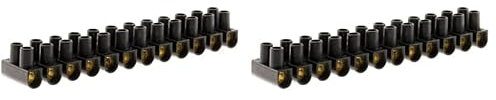 Barrettes 12 plots Noir dimensions 10mm² - Zenitech (Lot de 2)