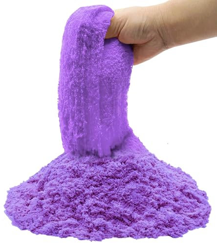 930g Magic Sand Magischer Sand Glutenfrei Natur Weich Formbar Zaubersand Sensorisch Für Kinder Ab 3 Jahren Spielsand für Drinnen Kreatives Spielzeug Weihnachts Geschenk Für Jungen Mädchen - Lila