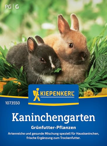 Kiepenkerl Kaninchengartensamen Grünfutter Mischung 1073550 – Artenreiche und gesunde Futtersaaten speziell für Hauskaninchen - Pflanzensamen, Saatgut