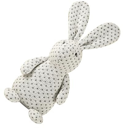 Warmhm Kaninchen-verzierung Süßer Hase Plüsch Hase Stickig Stehen Weiches Kaninchenspielzeug Mini Hasenpuppe Groß Figur Kaninchen-Desktop-Ornament Tischplatte Thematisiert Deko Stoff Weiß