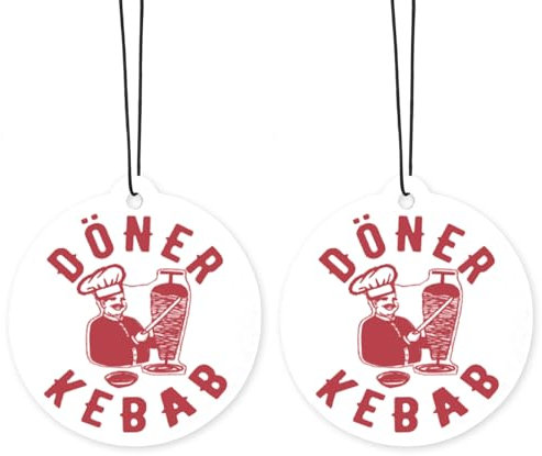 2x Duftbaum Auto ZubehöR, Car Air Freshener, DuftanhäNger Auto, Lufterfrischer, Duftbaum Set Auto ZubehöR Innenraum (Döner Kebab, 2 Stück)