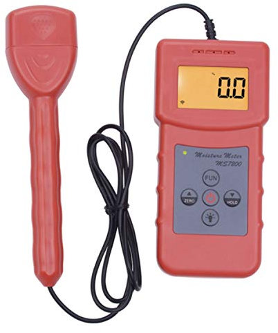 Feuchtemessgerät, Digital-Holzfeuchte-Messgerät Papier Bambus Betonboden Professionelle High Precision MS7200 + Handfeuchtemessgerät