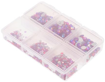 VALICLUD Maniküre Strass Set Nagel Zubehör Zehennägel Strass Kit Strasssteine ​​Nagelkunst Zubehör Dekoration Nageldekor Nageljuwelen Maniküre Zubehör Glas Rosy