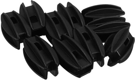 NULYLU 10pcs Black Electric Fence Wire Holding Insulators Electronic Fence Accessories Square Tube Terminal Posts for Livestock and Garden Use