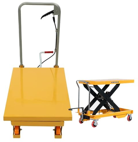 Hydraulischer Scherenwagen, Hubtisch, Manueller Plattformwagen, Hubkraft & Fußpedal, Scheren-Hubtischwagen Mit Einfach-Schere, Für Fabriken Lagerhäuser Lieferungen,2000kg
