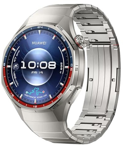 Titan Armband für Huawei Watch GT 6 Pro 46mm, DLC Titanium Grad 2 Ersatzarmbänder Titan Armband Damen Herren für Huawei Watch GT6 Pro 46mm