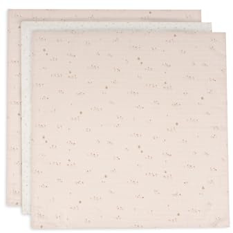 Jollein Mulltücher Baby – Pretty Picnic – 70x70cm – 3er Pack – 100% Baumwolle – Spucktücher Baby – OEKO-TEX Zertifiziert