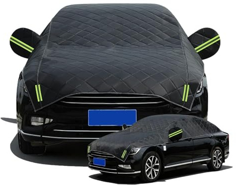 Halbgarage für Seat Leon, Hagelschutzplane Auto, Hagelschutz Autoabdeckung, Autogarage Abdeckung, Autoplane Winter Outdoor, Atmungsaktiv, Regen- und Schneeschutz zl0311