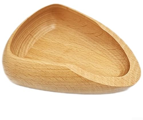 Holztablett für Kaffeebohnen 10x7,8cm Messschale für espresso Zubehör Ablageplatte für barista Werkzeug Küche(Beech Wood)