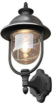 Konstsmide, 7239-000, Parma, Laterne, Schwarz/Transparent, 24cm