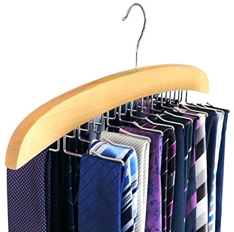Hangerworld - Portacravatte in legno per 24 cravatte