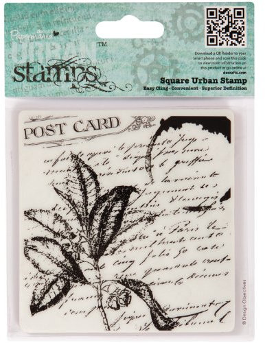 docrafts Papermania Quadratische Cling Urban Stempel, 10,2 cm, Folium