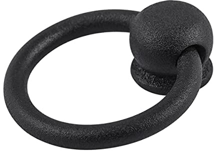Renovators Supply Manufacturing Cabinet Handles 5.08 cm Black Wrought Iron Drawer Pulls Antique Kitchen Cabinet Handles with Mounting Hardware
