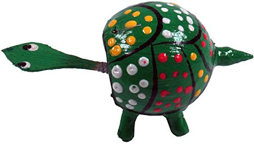 GURU SHOP Wackelkopf Tier, Wackeltier Schildkröte, Grün, Holz, Farbe: Grün, 2,5x4 cm, Tierfiguren