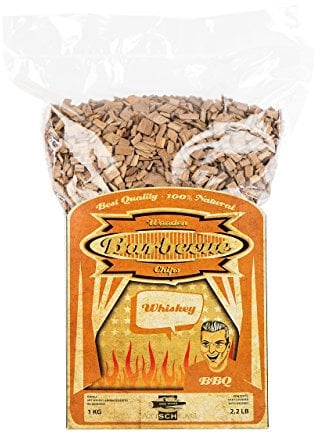 Axtschlag Räucherchips Whisky, 1000 Gramm sortenreine Räucherspäne für besondere Rauch- und Geschmackserlebnisse, für alle Grills & Smoker