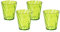 Omada Design Wassergläser Set, Packung mit 4 farbigen Kunststoffgläsern aus transparentem Acryl (Bpa Free), 35cl Kapazität, Made in Italy, Verarbeitung mit Diamanteffekt, Diamond Linie, Grasgrün